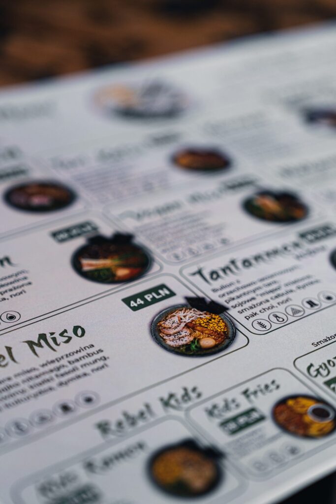 Ramen Rebel Gliwice — Karta dań